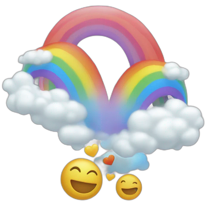 Chat arc en ciel emoji