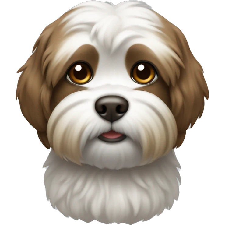 A small brown and white shitzu emoji