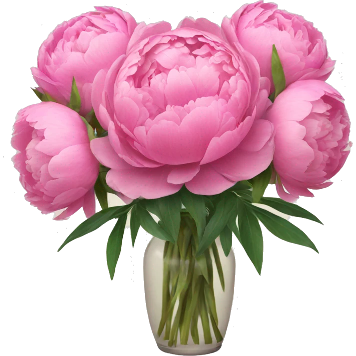 Bouquet of pink peonies emoji