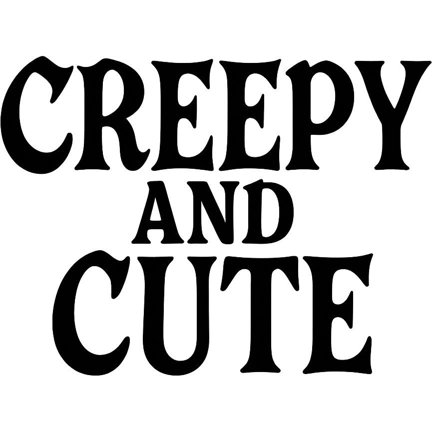 Creepy and cute text, goth emoji