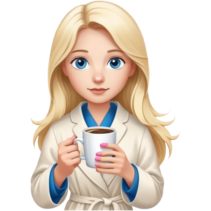 girl
blue eyes
long blond hair
wearing housecoat
holding a white mug of coffee
wearing rose gold apple watch girl
blue eyes
long blond hair
wearing housecoat
holding a white mug of coffee
wearing rose gold apple watch  emoji
