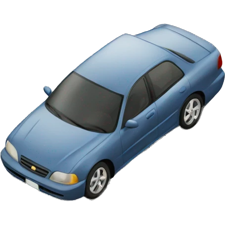 realistic car on empty road, weathered  emoji