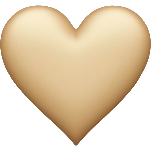 Beige heart  emoji