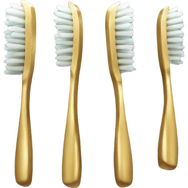Gold toothbrush emoji