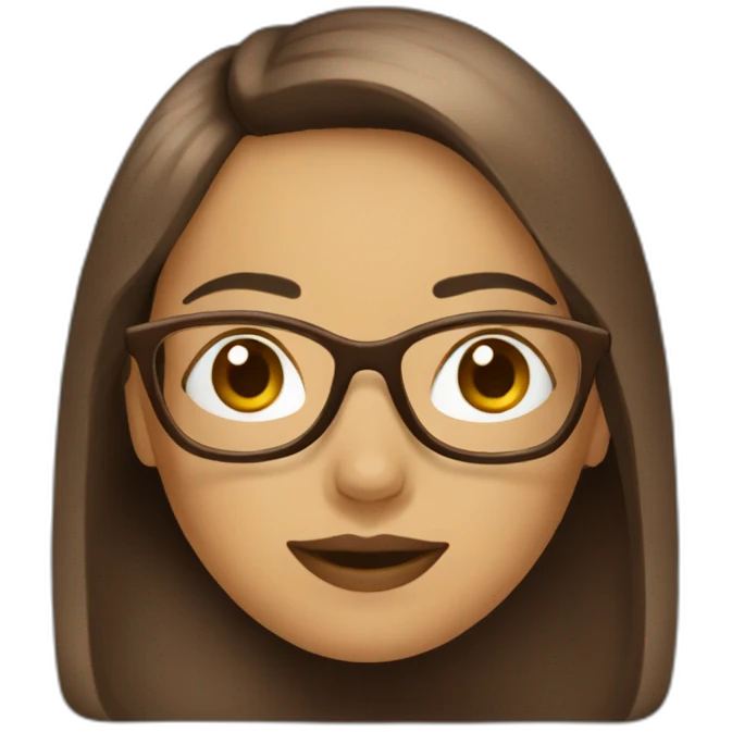 Femme-marron-avec-lunettes emoji