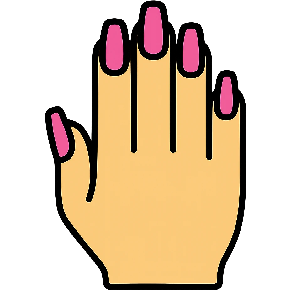 hand with pink gothic nails emoji