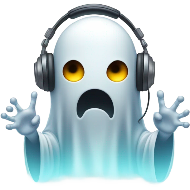 gamer ghost scared emoji