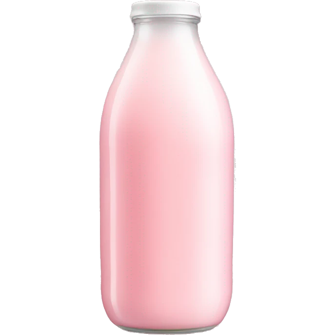Strawberry milk in a soft pink bottle emoji