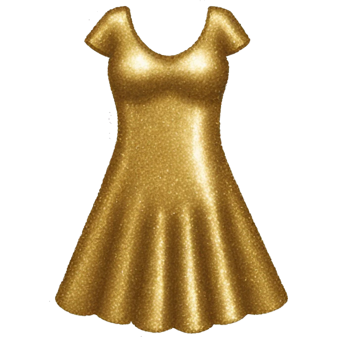 Sequin gold dress emoji