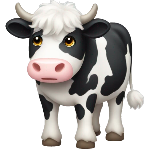 Fluffy cow  emoji