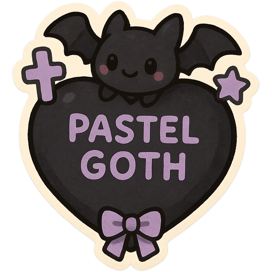 pastel goth black object emoji