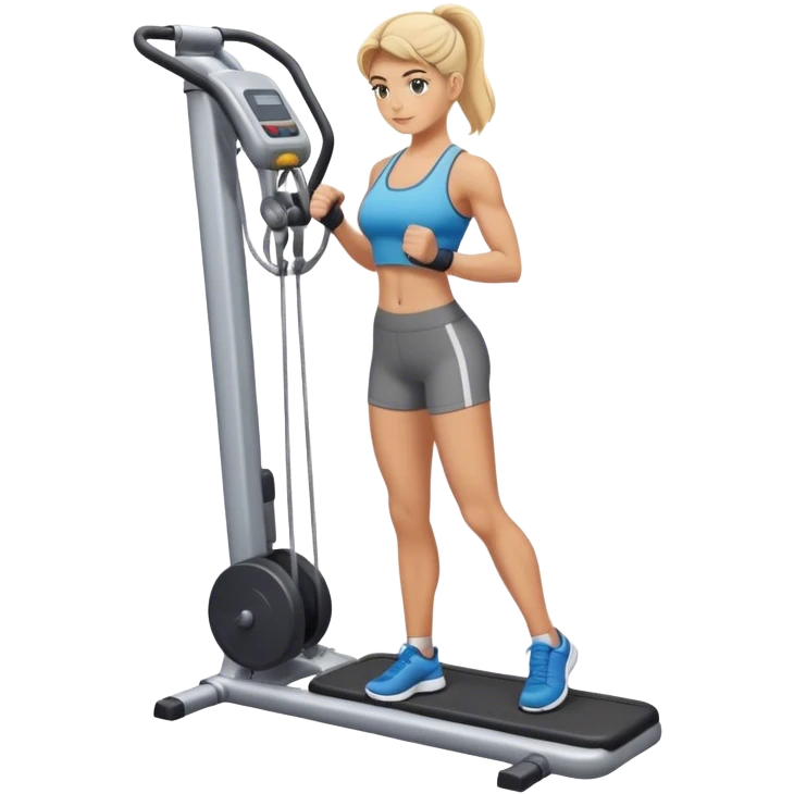 gym cable machine standing exercise emoji
