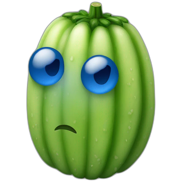 Pepino azul emoji