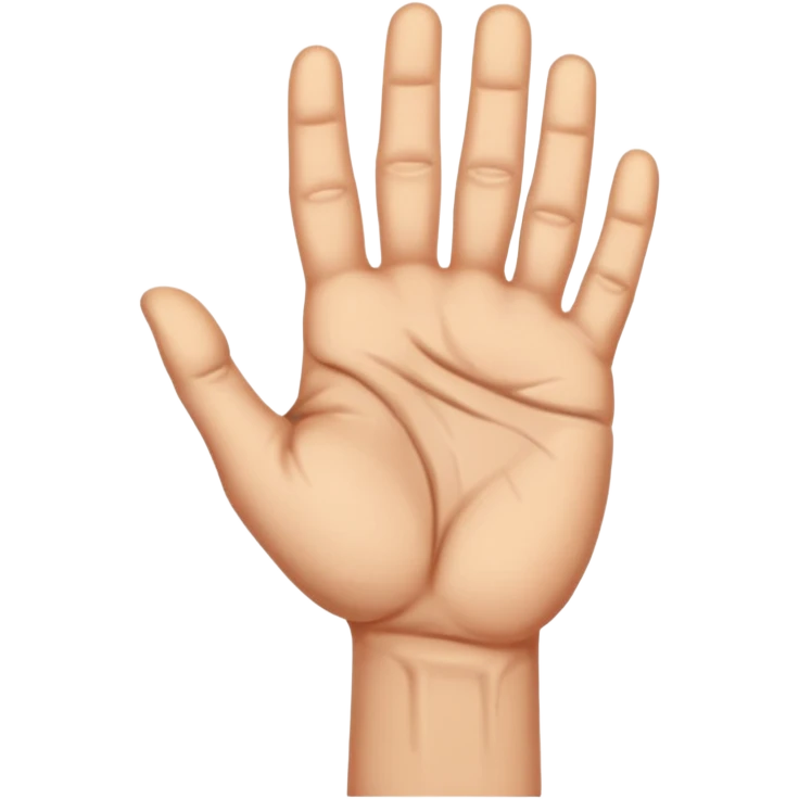 strong veiny closed hand emoji