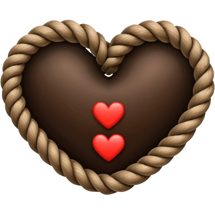 silhouette of a rope forming a heart emoji