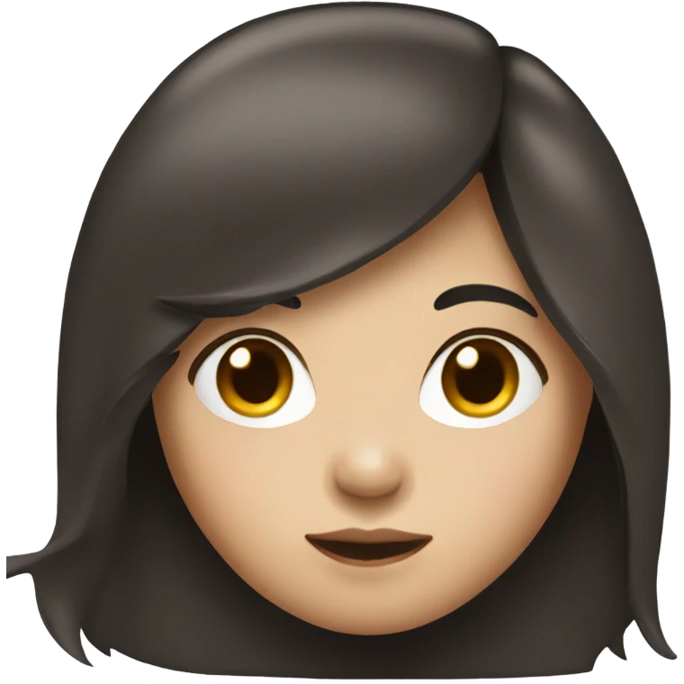 Asian girl with long dark brown hair  emoji