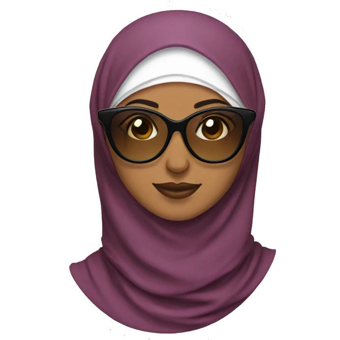 Hijabi with sunglasses emoji