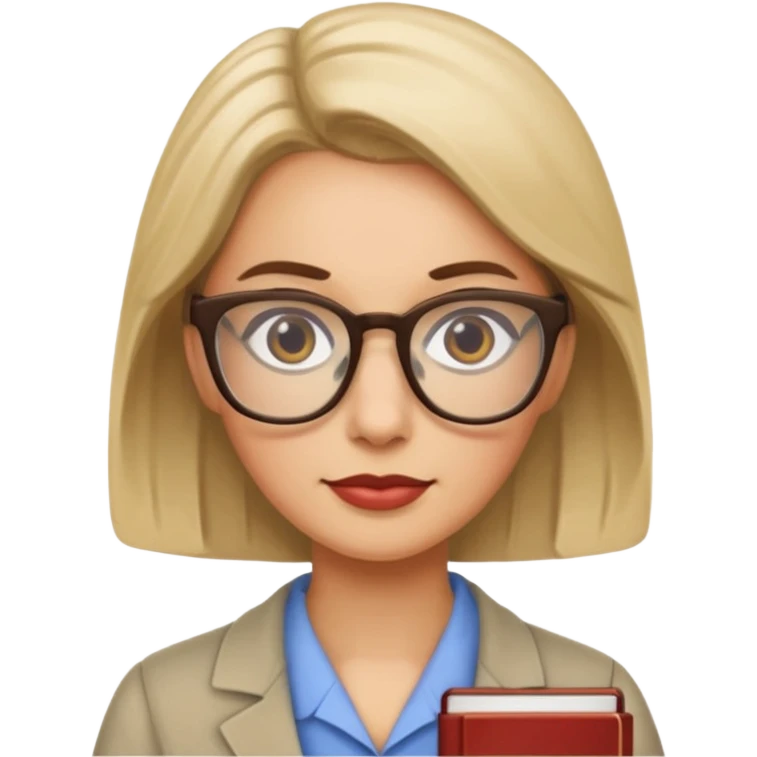 a librarian wearing glasses emoji
