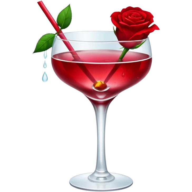 🍸+🍹🖤+🌹 emoji