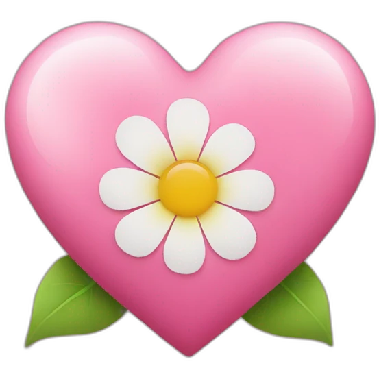 Pink heart with flower  emoji
