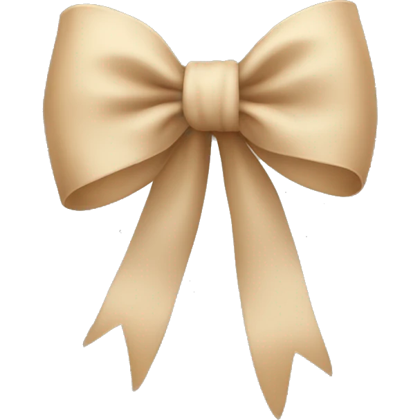 Beige bow emoji