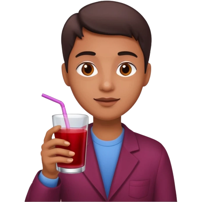 juice red,forest fruits, person, emoji