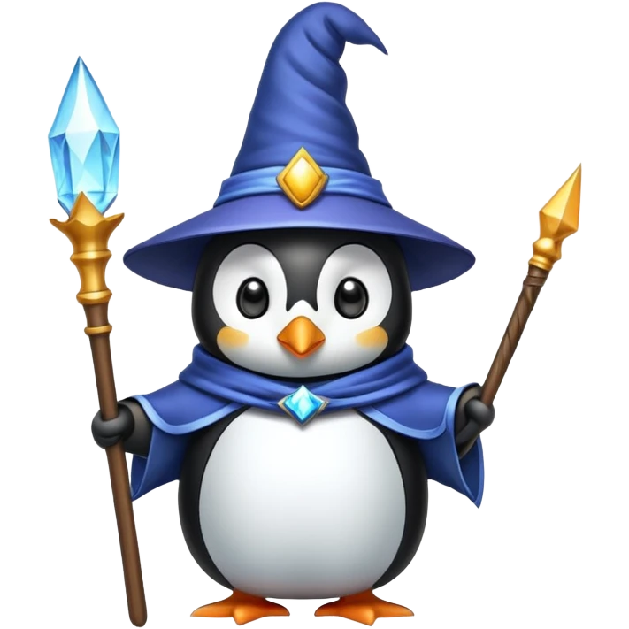 Penguin Wizard emoji
