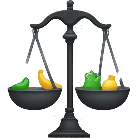 someone holding weighing scales in each hand emoji