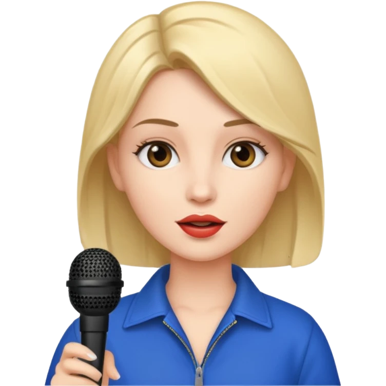 Public Speaker woman with mic emoji
