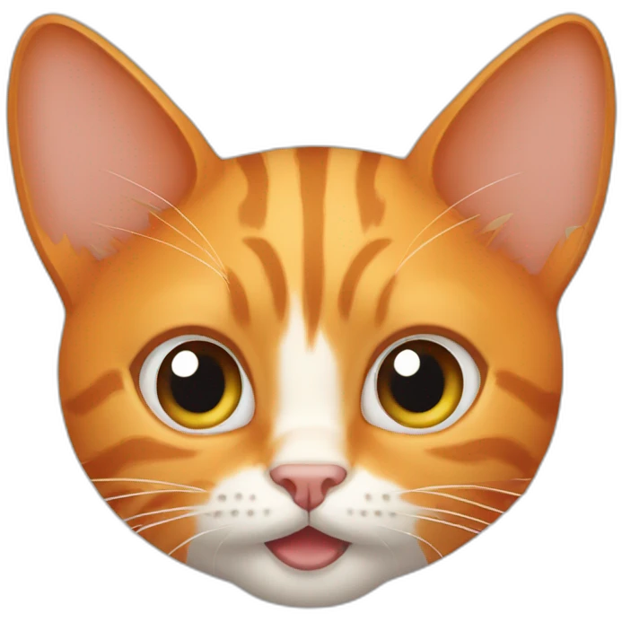 Orange cat with wide open eyes emoji