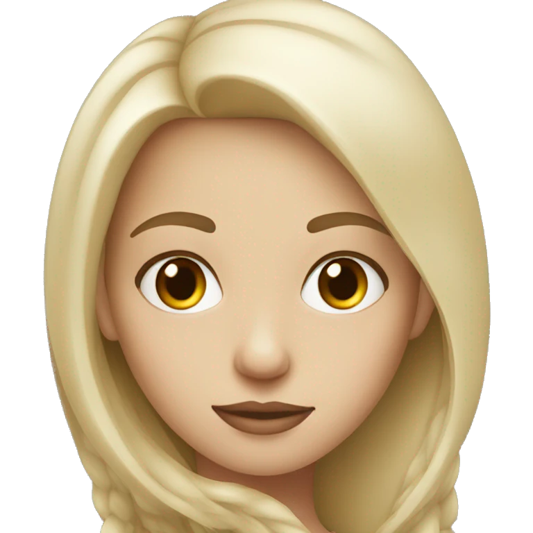 Winter blonde girl with haze eyes emoji