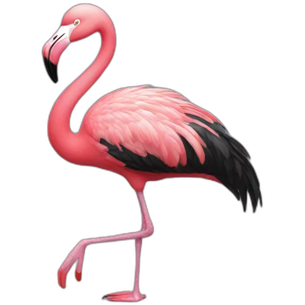 black flamingo emoji