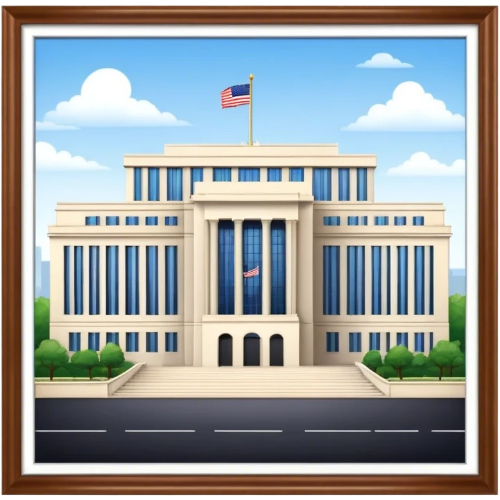 beautiful large building of the US Embassy. it looks very realistic emoji