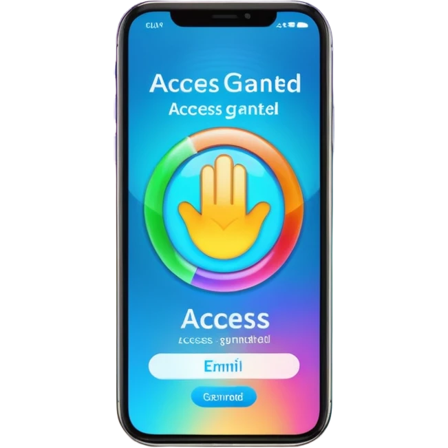Access granted on a screen  emoji