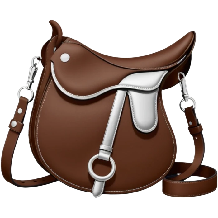 chocolate brown dior saddle bag  emoji