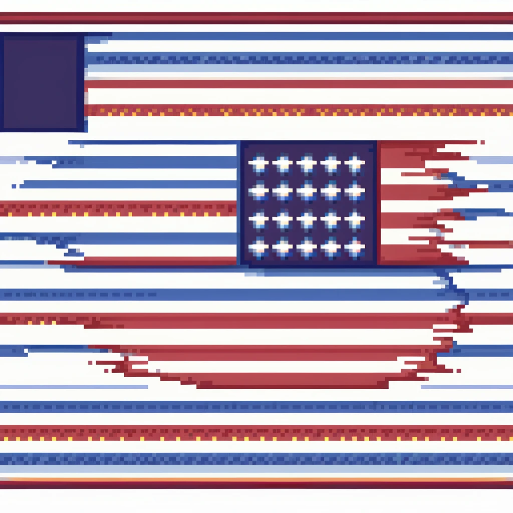 American flag with stars and stripes emoji