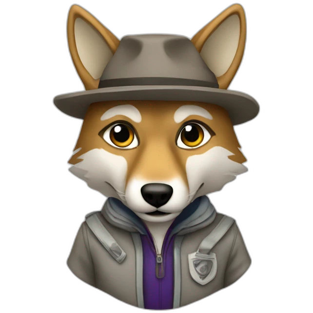 Coyote estudiante emoji