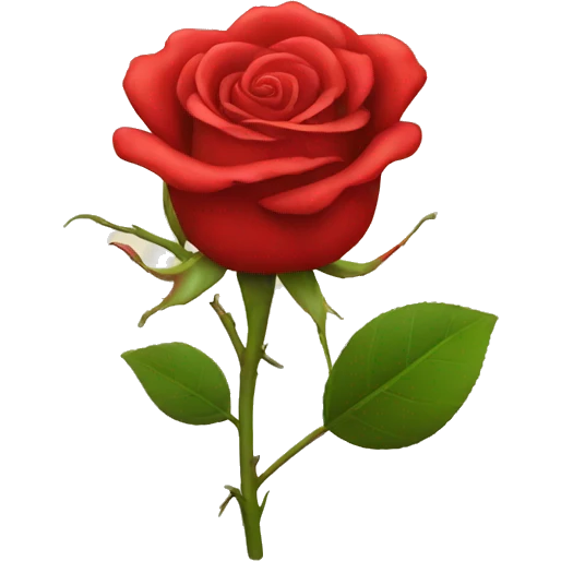 Red rose emoji