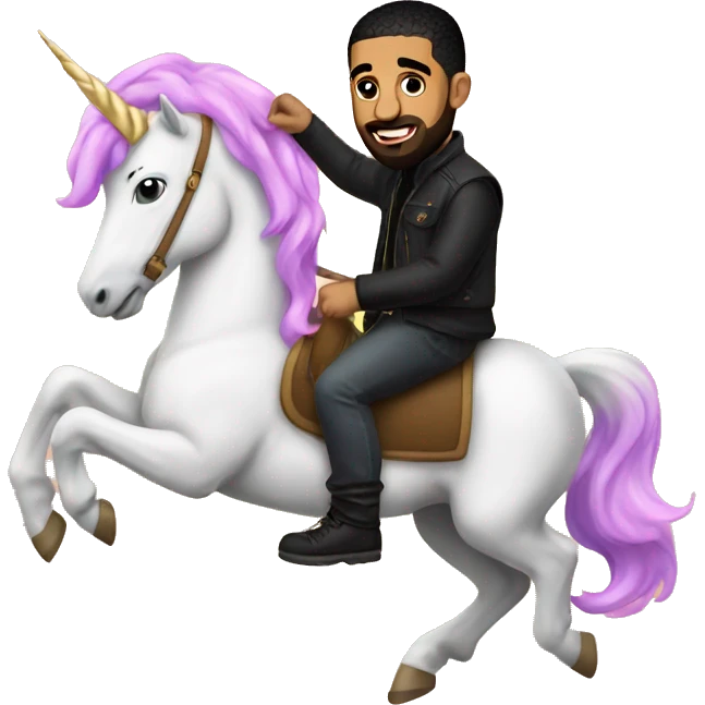 drake on a unicorn emoji