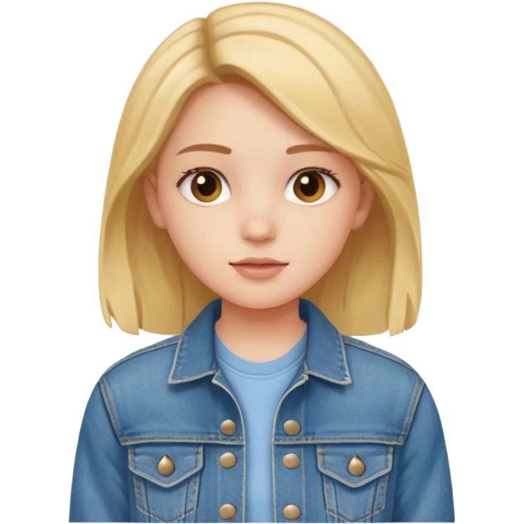 Tête jolie femme ado Real  emoji