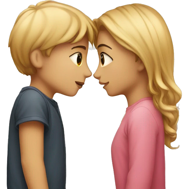 Girl kissed a boy emoji