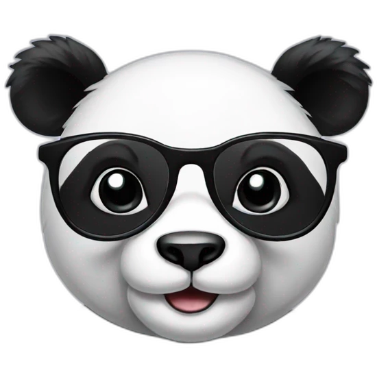 Panda with glasses  emoji