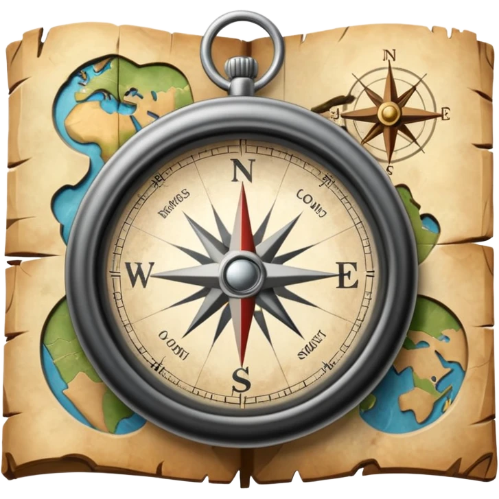 Map and compass emoji