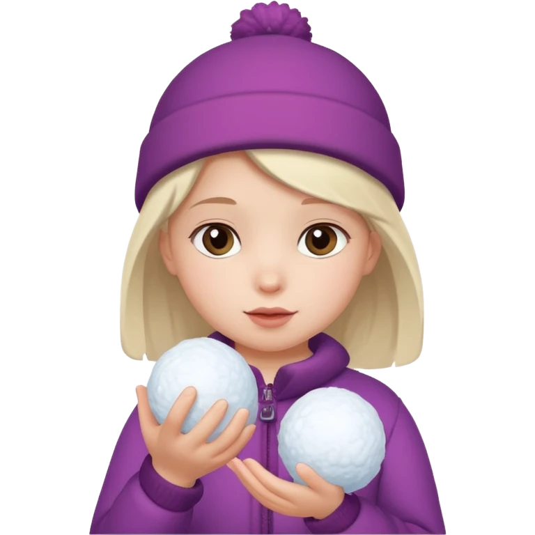 little girl with snowball











 emoji