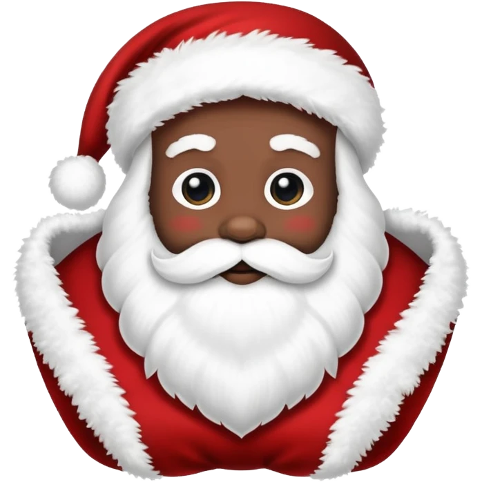 Black Santa napkin emoji