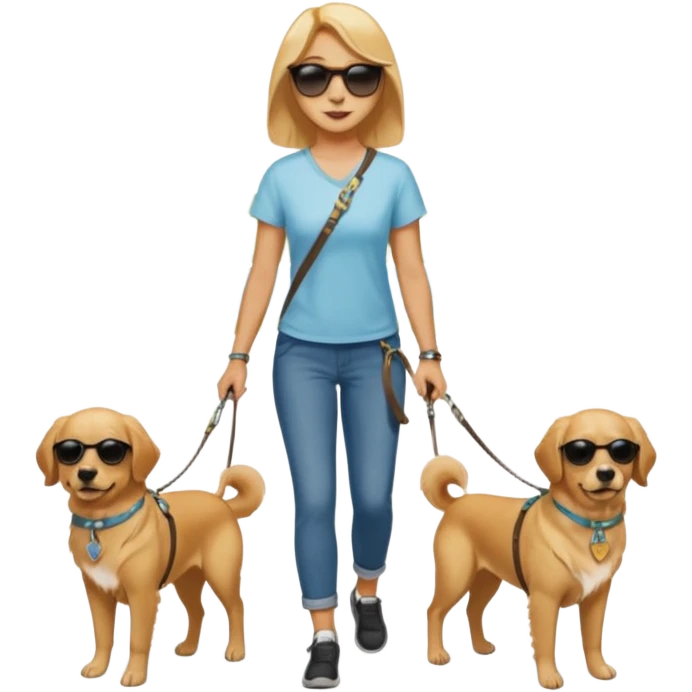 Walker + two dogs,Pet Walkers. emoji