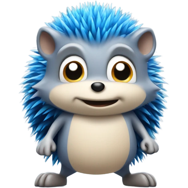 Blue hedgehog that can run really fast standing on 2 legs emoji