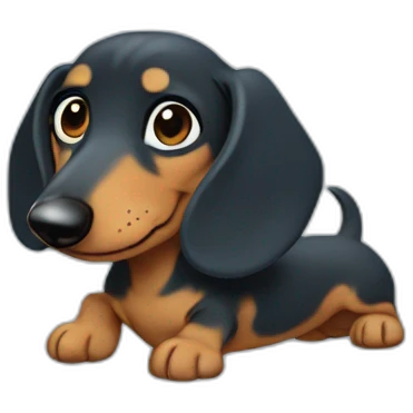 smurf dachshund blue color emoji