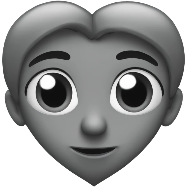 Grey heart emoji