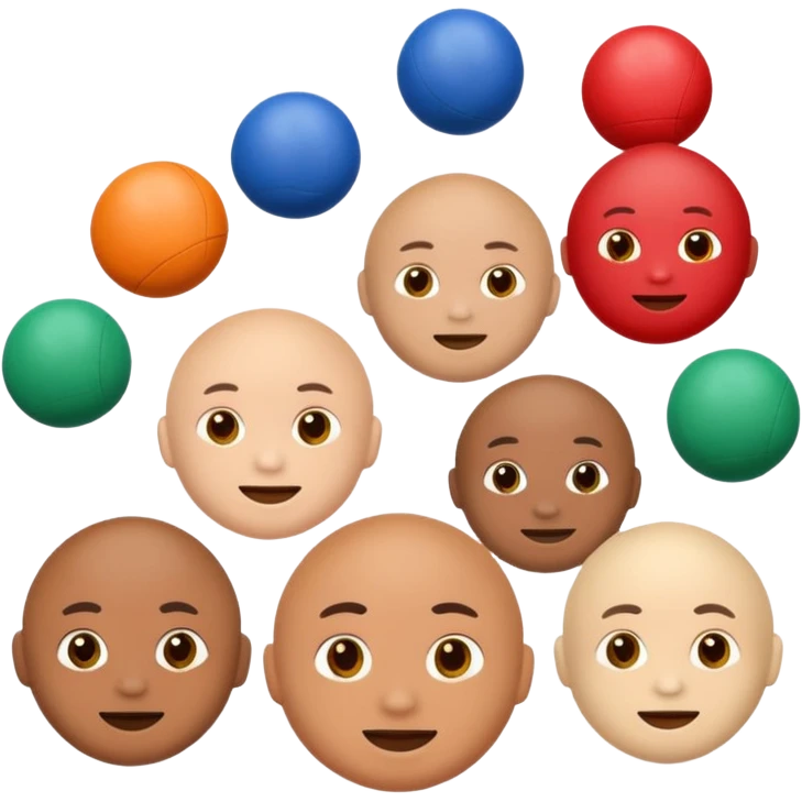 can some of the juggling balls faces (depicting customers and stakeholders) emoji